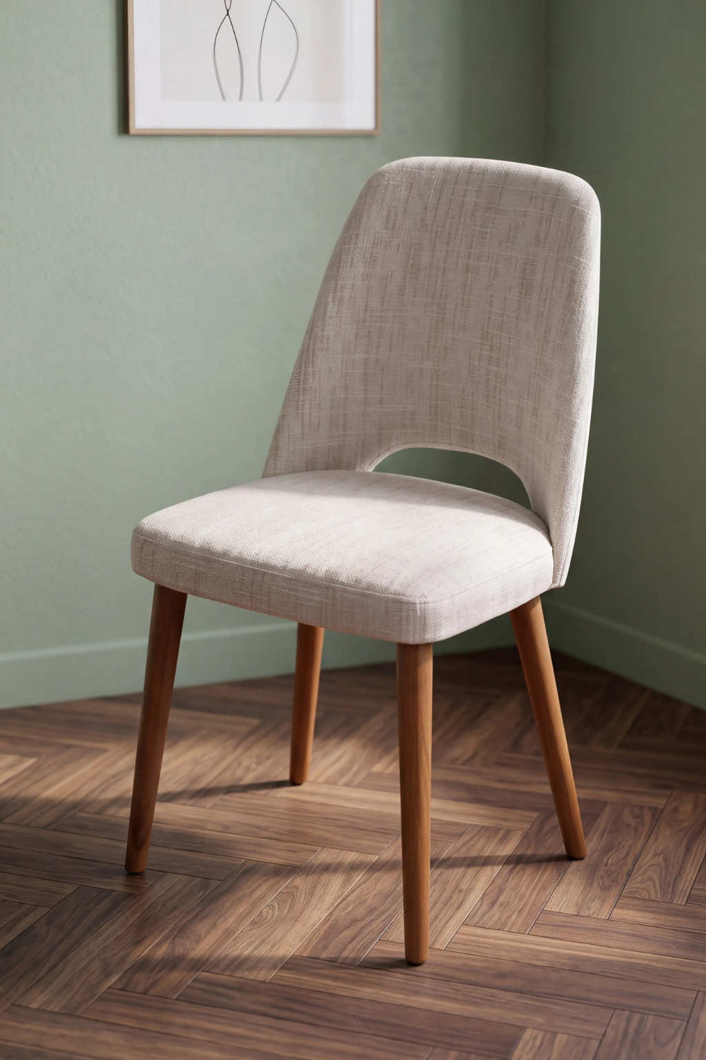 Perina Döşemeli Ahşap Sandalye | A2 Decor
