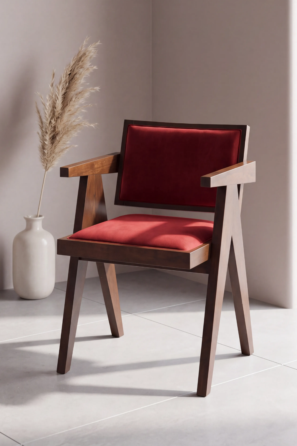 Salis Kollu Döşemeli Ahşap Sandalye | A2 Decor