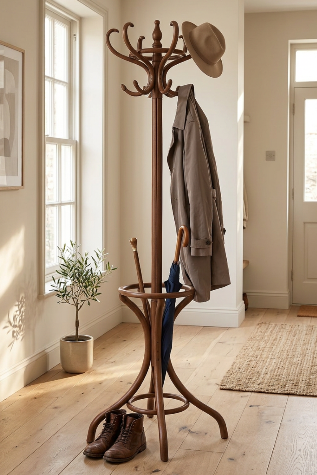 Noir Ceviz Masif Ahşap Askılık | A2 Decor