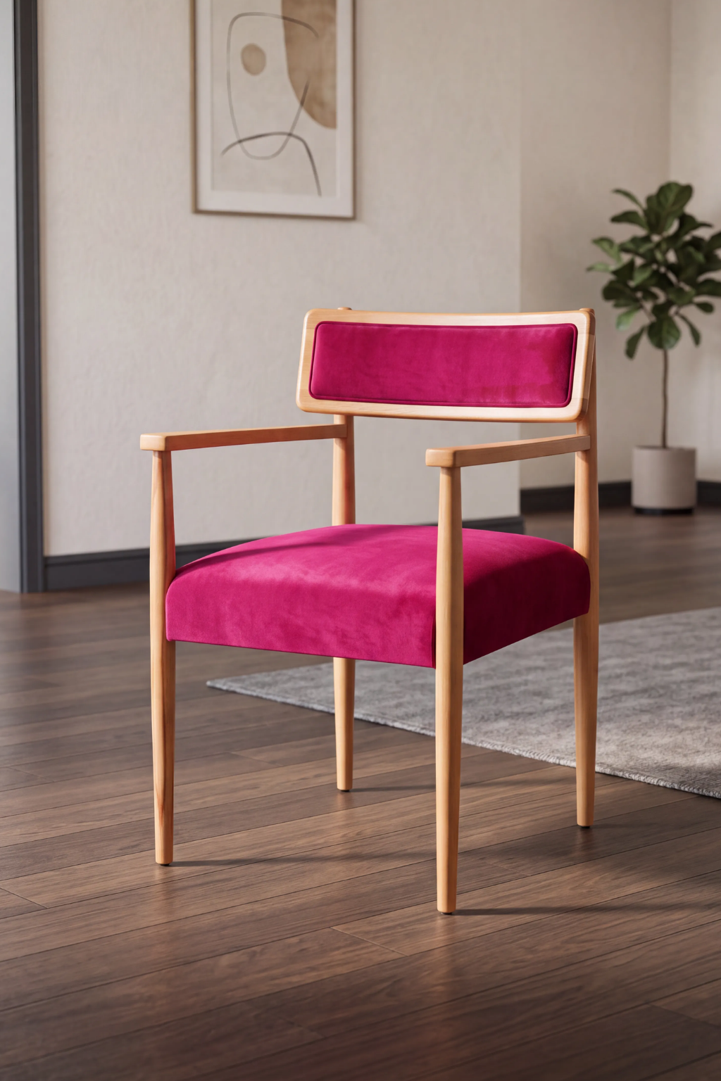 Prime Kollu Döşemeli Ahşap Sandalye | A2 Decor