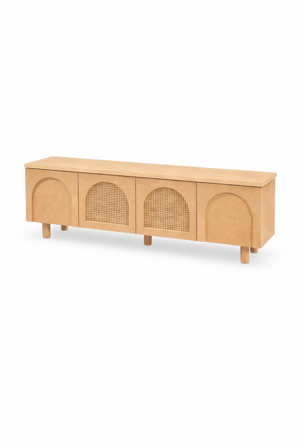 Milan 200 cm Hasırlı Ahşap TV Ünitesi | A2 Decor