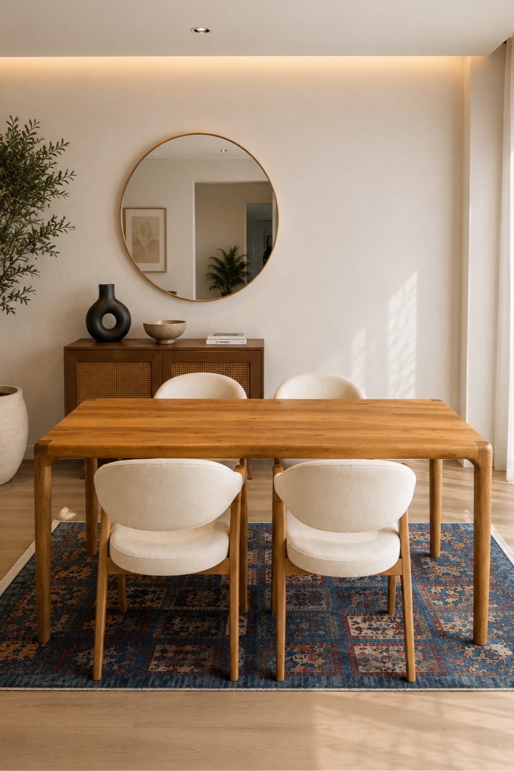 Vesta Dikdörtgen Sabit Ahşap Yemek Masası Takımı 160 × 80 cm | A2 Decor