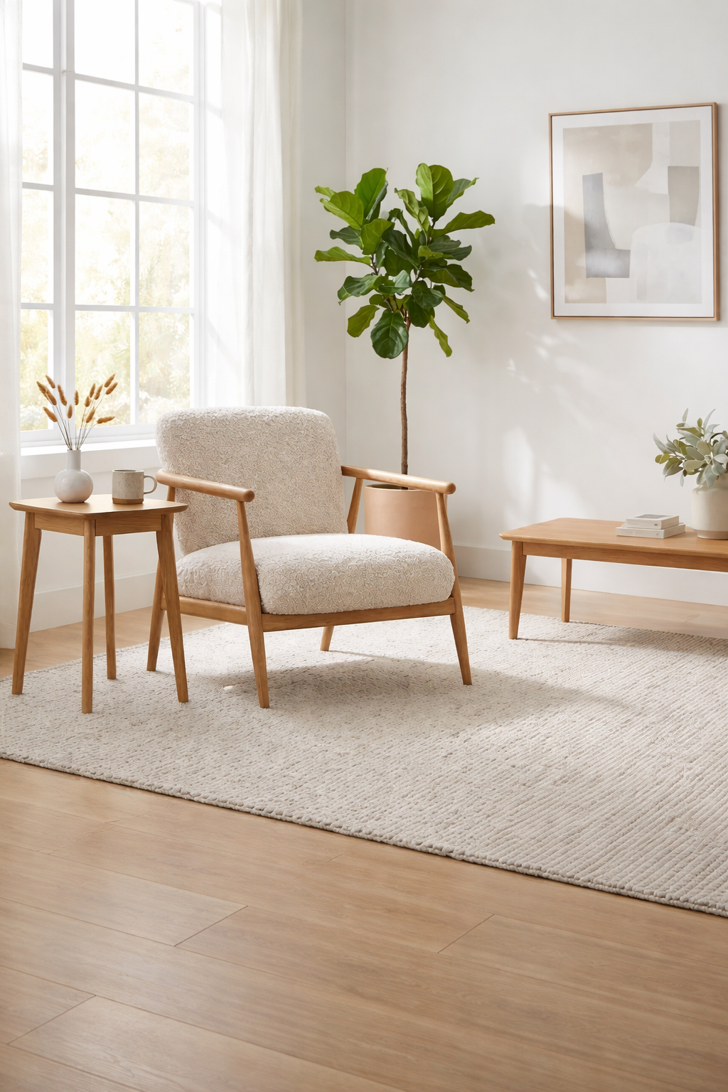 Torin Döşemeli Ahşap Berjer | A2 Decor