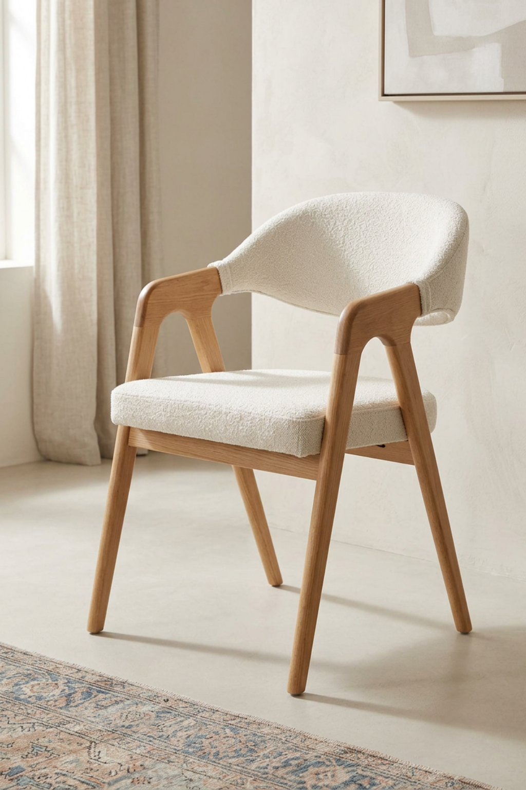 Stone Natural Döşemeli Kayın Sandalye | A2 Decor