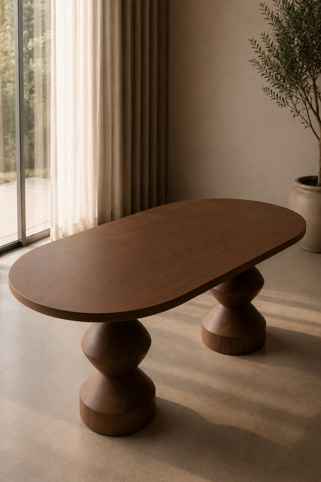 Elio Oval Ahşap Yemek Masası | A2 Decor