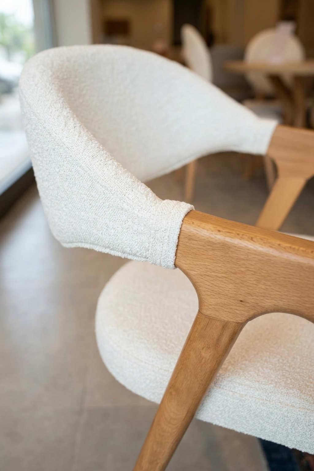 Stone Natural Döşemeli Kayın Sandalye | A2 Decor