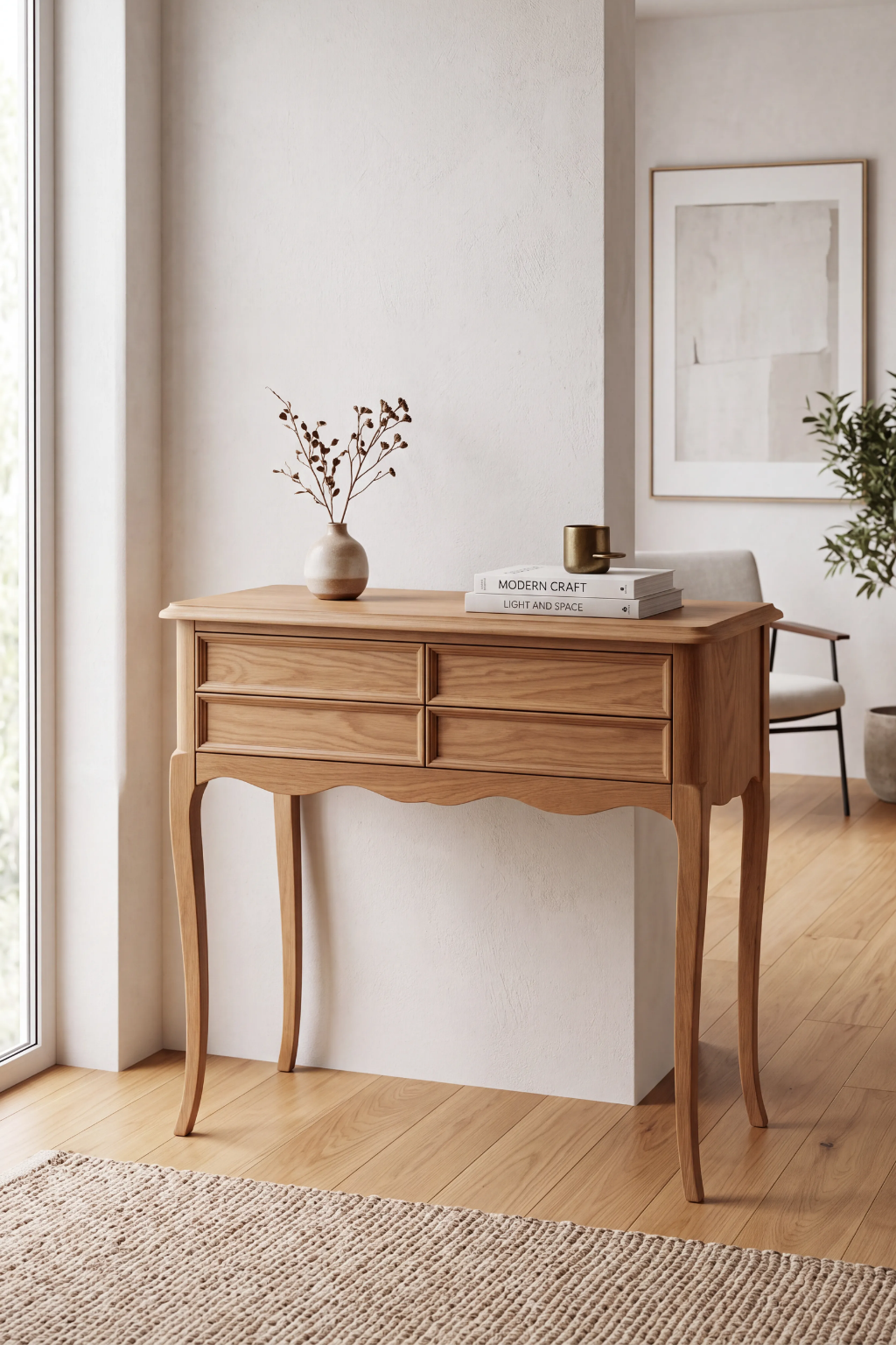 Alea 100 cm Dört Çekmeceli Ahşap Dresuar | A2 Decor