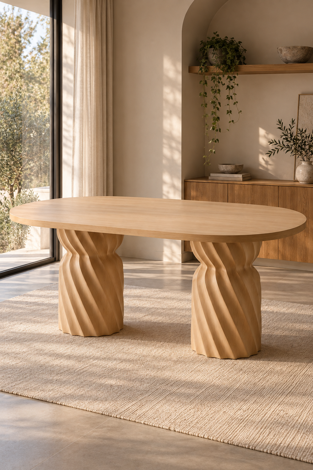 Leon Oval Ahşap 160x80 Masa | A2 Decor