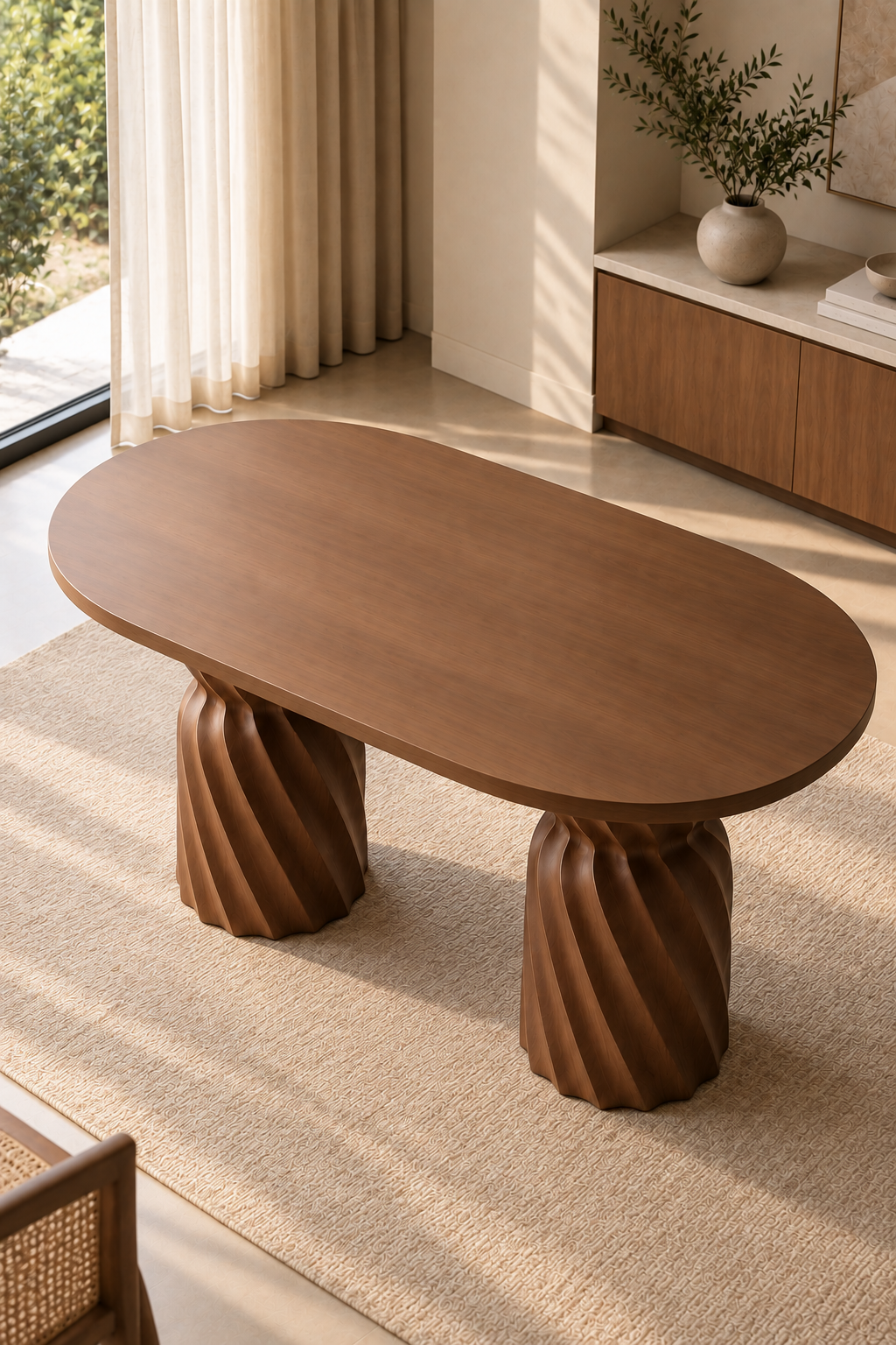 Leon Oval Ahşap 160x80 Masa | A2 Decor