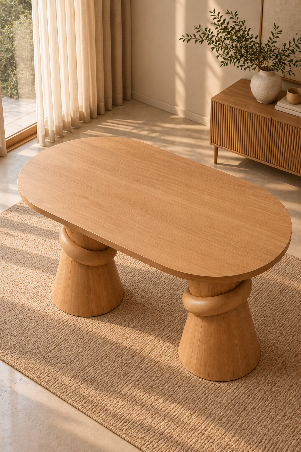 Nore Oval 80 x 160 Ahşap Çizilmez Yemek Masası | A2 Decor