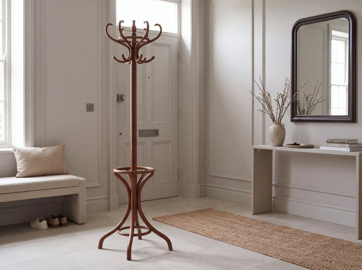 178 Cm Thonet Masif Ahşap Askılık: Vince ile Antre Dekorasyonu ve Kullanım Önerileri