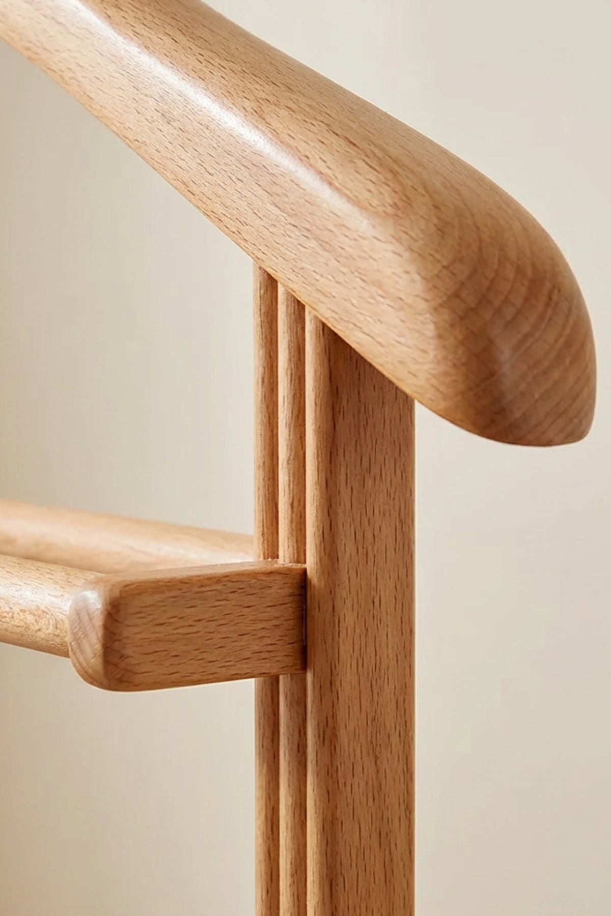 Seral 130 cm Çiftli Ahşap Elbise Askılığı | A2 Decor