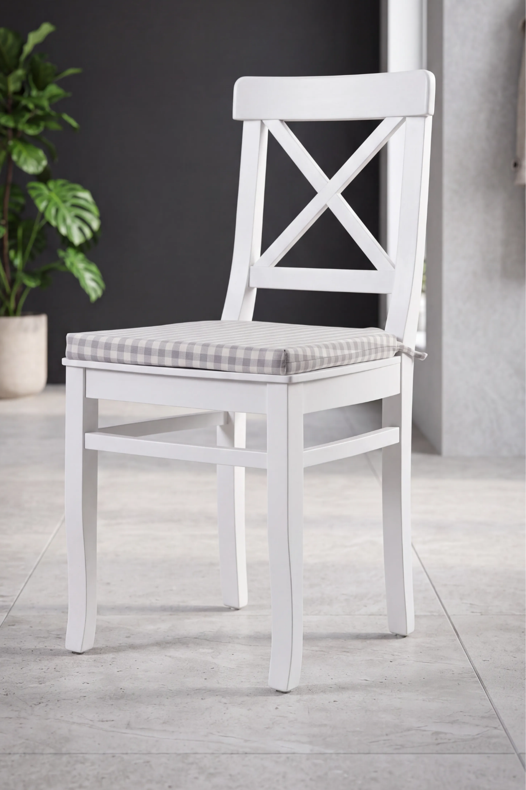 Sembol Beyaz Ahşap Sandalye | A2 Decor