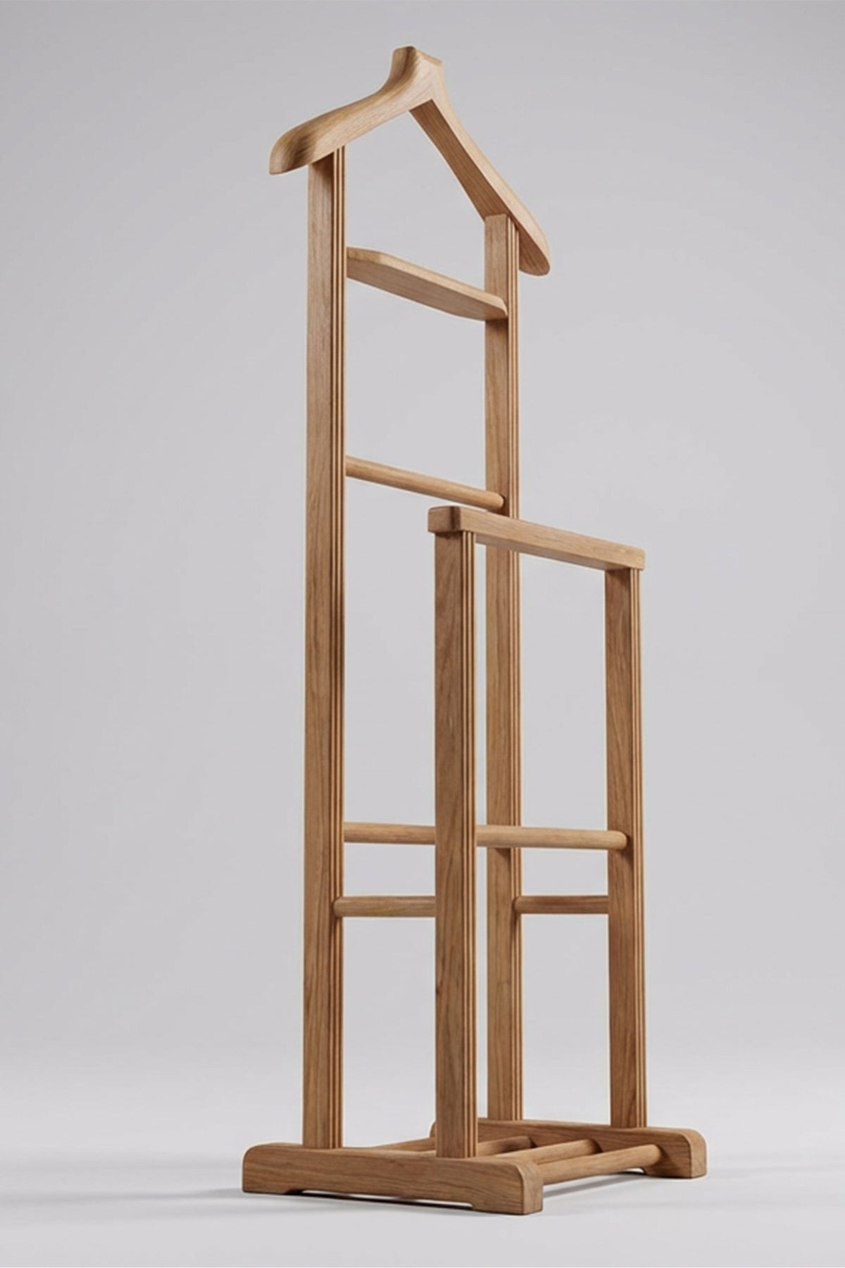Seral 130 cm Çiftli Ahşap Elbise Askılığı | A2 Decor