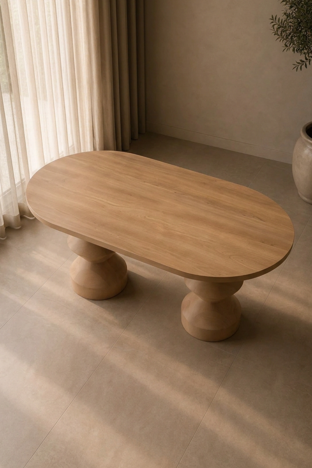 Elio Oval Ahşap Yemek Masası | A2 Decor