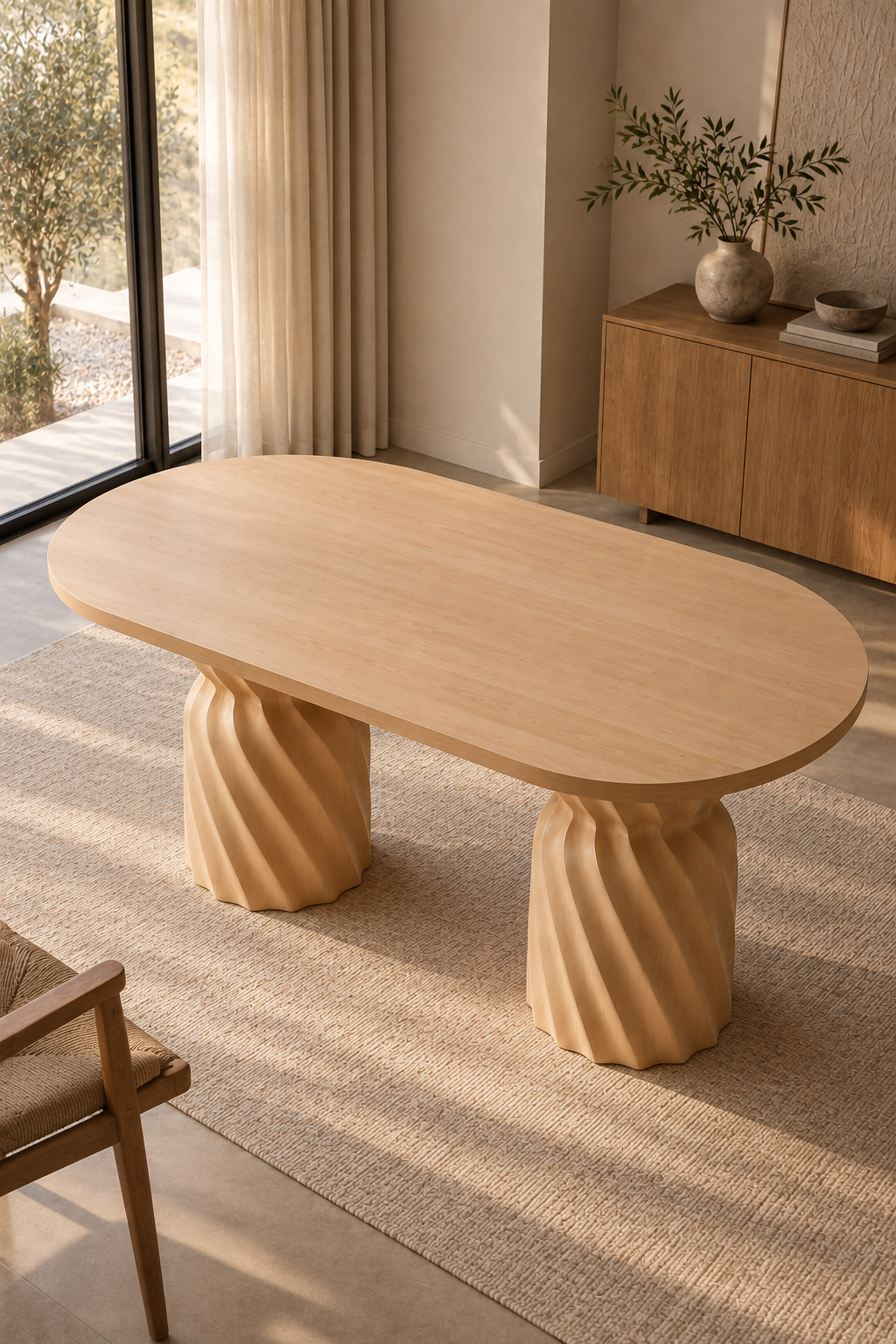 Leon Oval Ahşap 160x80 Masa | A2 Decor